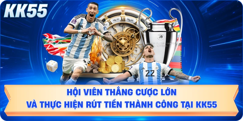 Hội viên thắng cược lớn và thực hiện rút tiền thành công tại KK55.
